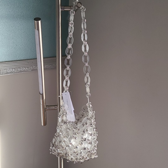 NWT Top Shop silver metal and acrylic purse - Picture 5 of 5